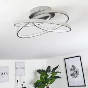 hofstein Plafonnier Demaine LED Gris, 1 lumière* Lampes Modernes