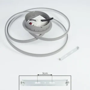 hofstein Plafonnier Demaine LED Gris, 1 lumière* Lampes Modernes