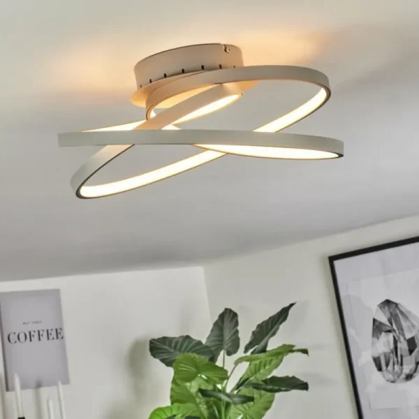 hofstein Plafonnier Demaine LED Gris, 1 lumière* Lampes Modernes