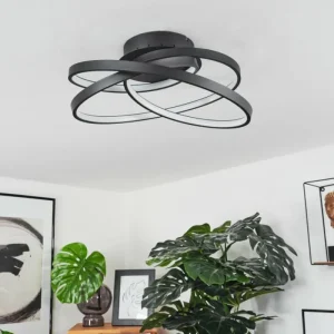 hofstein Plafonnier Demaine LED Noir, 1 lumière* Lampes Modernes