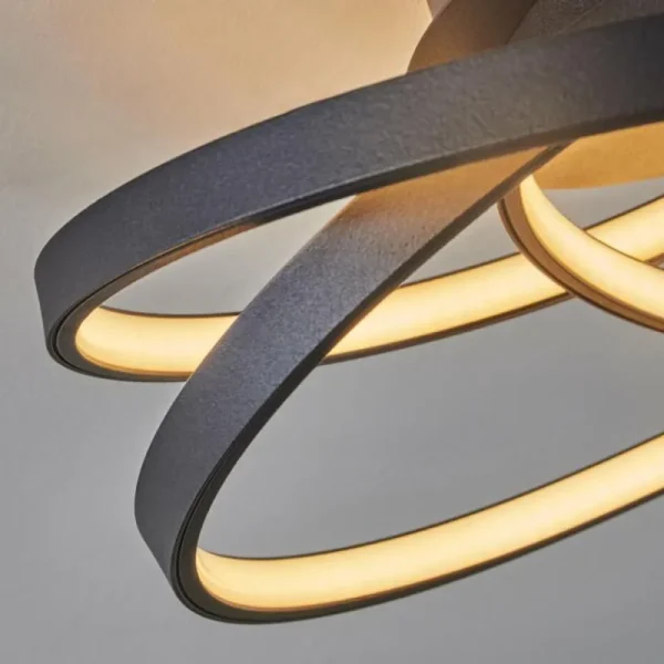 hofstein Plafonnier Demaine LED Noir, 1 lumière* Lampes Modernes