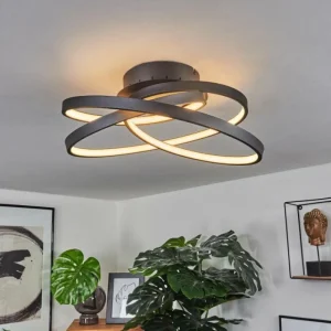 hofstein Plafonnier Demaine LED Noir, 1 lumière* Lampes Modernes