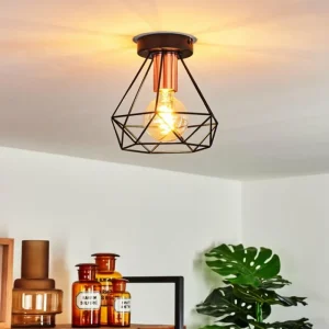 hofstein Plafonnier Denno Cuivre, Noir, 1 lumière* Lampes Modernes