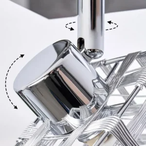 hofstein Plafonnier Desrue Chrome, Argenté, 4 lumières* Lampes Modernes