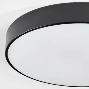 hofstein Plafonnier Diagonal LED Noir, 1 lumière, Télécommandes* Lampes Modernes