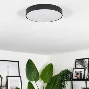 hofstein Plafonnier Diagonal LED Noir, 1 lumière, Télécommandes* Lampes Modernes