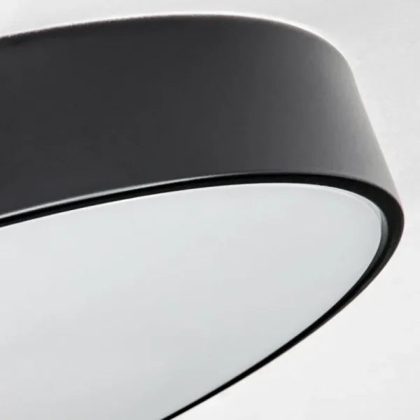 hofstein Plafonnier Diagonal LED Noir, 1 lumière, Télécommandes* Lampes Modernes