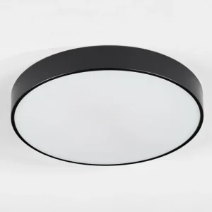 hofstein Plafonnier Diagonal LED Noir, 1 lumière, Télécommandes* Lampes Modernes