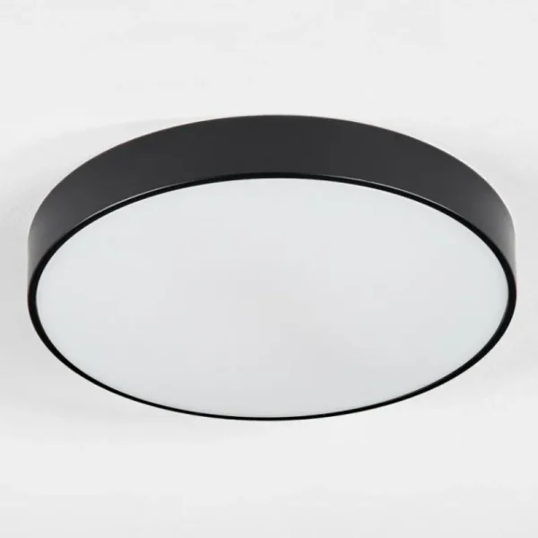 hofstein Plafonnier Diagonal LED Noir, 1 lumière, Télécommandes* Lampes Modernes