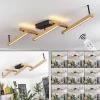 hofstein Plafonnier Disentis LED Écru, Noir, 1 lumière, Télécommandes* Lampes Modernes
