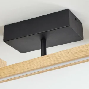 hofstein Plafonnier Disentis LED Écru, Noir, 1 lumière, Télécommandes* Lampes Modernes
