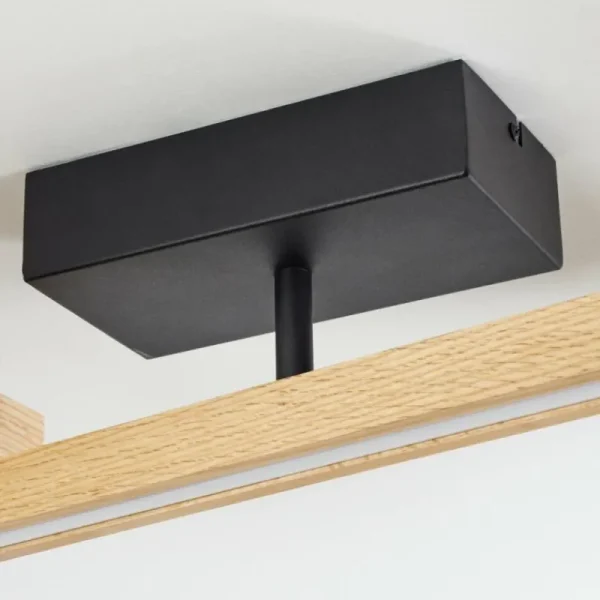 hofstein Plafonnier Disentis LED Écru, Noir, 1 lumière, Télécommandes* Lampes Modernes