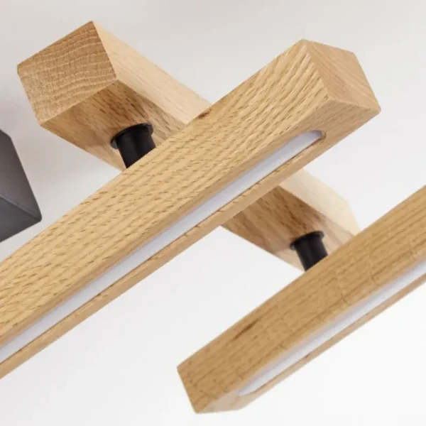 hofstein Plafonnier Disentis LED Écru, Noir, 1 lumière, Télécommandes* Lampes Modernes