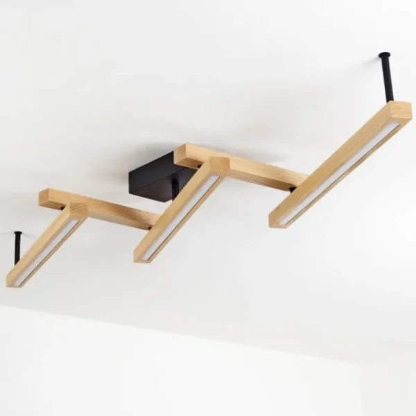 hofstein Plafonnier Disentis LED Écru, Noir, 1 lumière, Télécommandes* Lampes Modernes