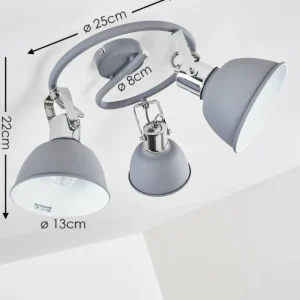 hofstein Plafonnier Dompierre Gris, Blanc, 3 lumières* Lampes Modernes