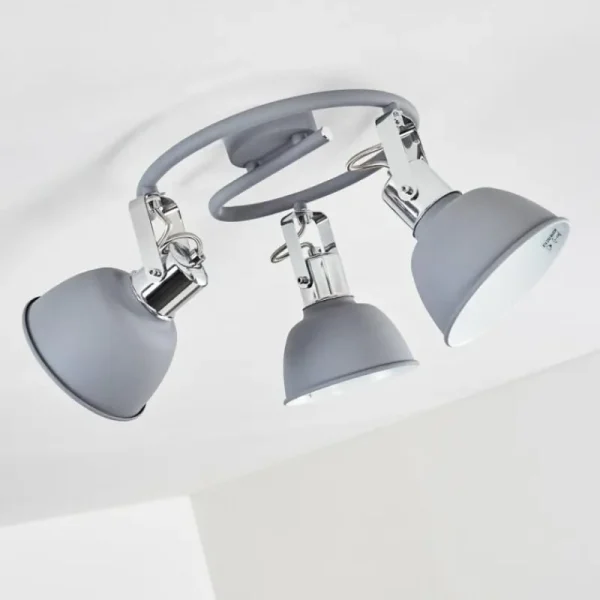 hofstein Plafonnier Dompierre Gris, Blanc, 3 lumières* Lampes Modernes