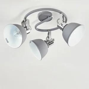 hofstein Plafonnier Dompierre Gris, Blanc, 3 lumières* Lampes Modernes