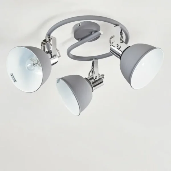 hofstein Plafonnier Dompierre Gris, Blanc, 3 lumières* Lampes Modernes