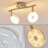 hofstein Plafonnier Donot LED Nickel mat, 2 lumières* Lampes Modernes