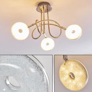 hofstein Plafonnier Donot LED Nickel mat, 3 lumières* Lampes Modernes