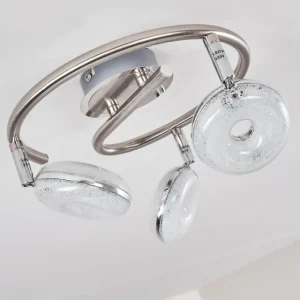 hofstein Plafonnier Donot LED Nickel mat, 3 lumières* Lampes Modernes