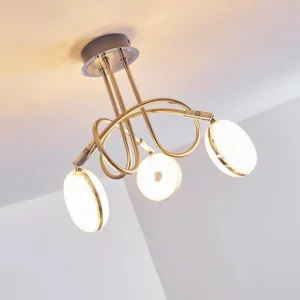 hofstein Plafonnier Donot LED Nickel mat, 3 lumières* Lampes Modernes