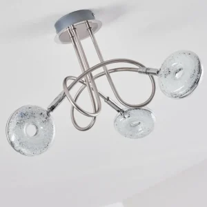 hofstein Plafonnier Donot LED Nickel mat, 3 lumières* Lampes Modernes