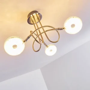 hofstein Plafonnier Donot LED Nickel mat, 3 lumières* Lampes Modernes
