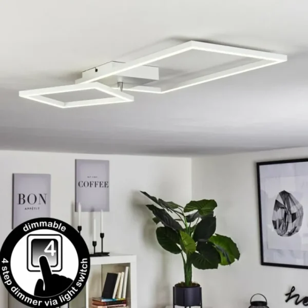 hofstein Plafonnier Doyon LED Blanc, 1 lumière* Lampes Modernes