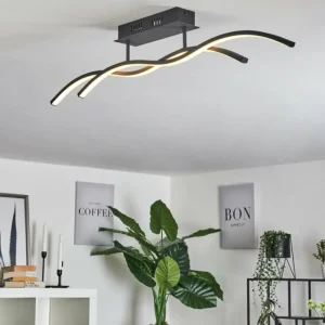hofstein Plafonnier Eaglesham LED Noir, 1 lumière* Lampes Modernes