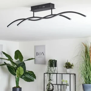 hofstein Plafonnier Eaglesham LED Noir, 1 lumière* Lampes Modernes