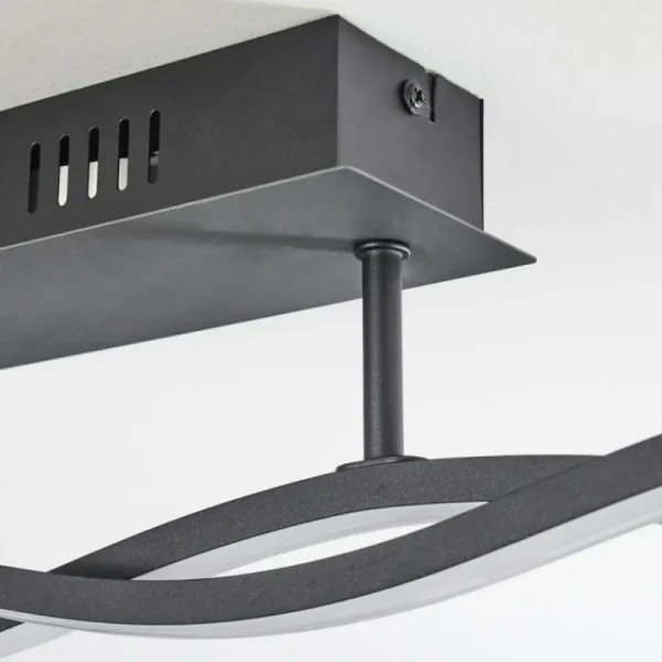 hofstein Plafonnier Eaglesham LED Noir, 1 lumière* Lampes Modernes