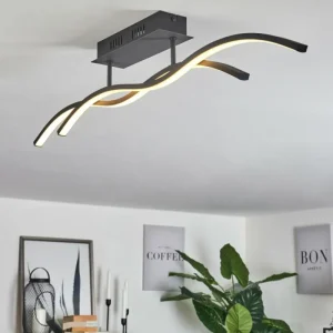 hofstein Plafonnier Eaglesham LED Noir, 1 lumière* Lampes Modernes