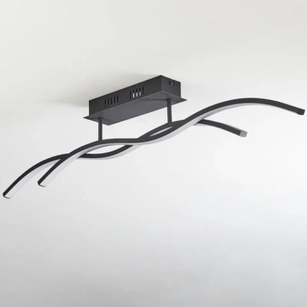 hofstein Plafonnier Eaglesham LED Noir, 1 lumière* Lampes Modernes
