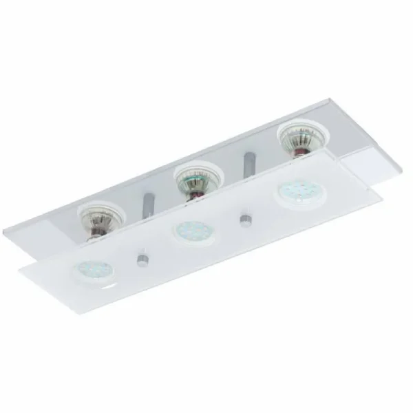 Luminaires Eglo Plafonnier Eglo ARBORIO LED Chrome, 3 lumières* Lampes En Verre