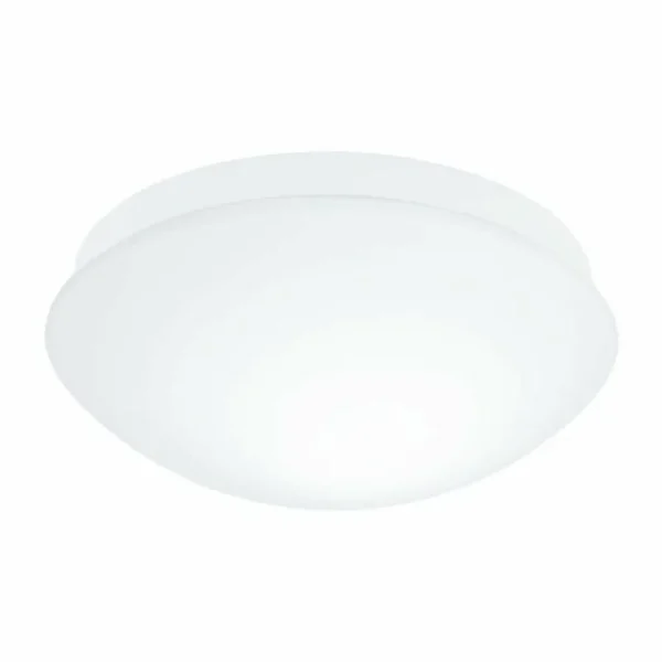 Luminaires Eglo Plafonnier Eglo BARI-M Blanc, 1 lumière, Détecteur de mouvement* Lampes En Verre