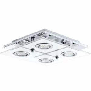 Luminaires Eglo Plafonnier Eglo CABO Chrome, 2 lumières* Lampes En Verre