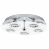 Luminaires Eglo Plafonnier Eglo CABO Chrome, 5 lumières* Lampes En Verre