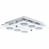 Luminaires Eglo Plafonnier Eglo CABO Chrome, 6 lumières* Lampes En Verre