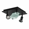 Luminaires Eglo Plafonnier Eglo CABO LED Noir, 4 lumières* Lampes En Verre