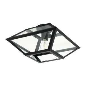 Luminaires Eglo Plafonnier EGLO CASEFABRE Noir, 1 lumière* Lampes En Verre