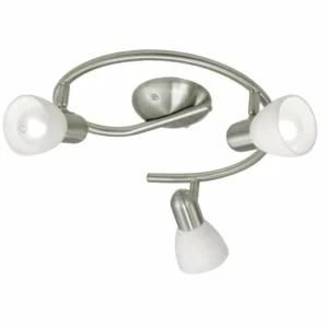 Luminaires Eglo Plafonnier Eglo DAKAR 1 Nickel mat* Lampes En Verre