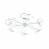 Luminaires Eglo Plafonnier Eglo GERBERA Argenté, Blanc, 6 lumières* Lampes En Verre