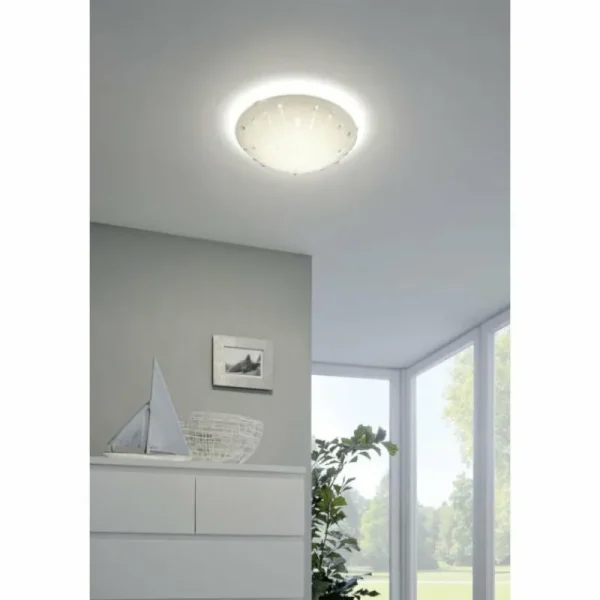 Luminaires Eglo Plafonnier Eglo MARGITTA 1 LED Blanc, 1 lumière* Lampes En Verre