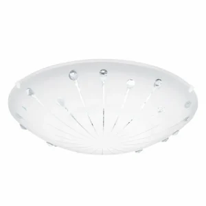 Luminaires Eglo Plafonnier Eglo MARGITTA 1 LED Blanc, 1 lumière* Lampes En Verre