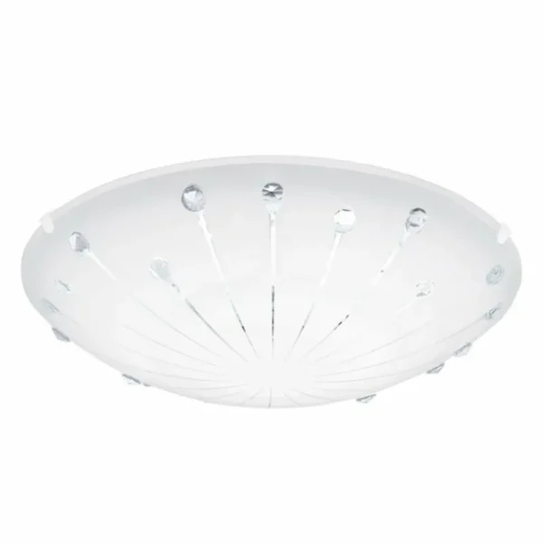 Luminaires Eglo Plafonnier Eglo MARGITTA 1 LED Blanc, 1 lumière* Lampes En Verre