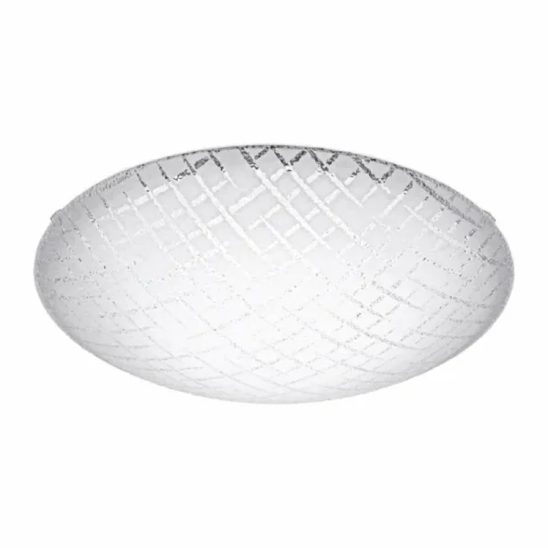 Luminaires Eglo Plafonnier Eglo RICONTO 1 LED Blanc, 1 lumière* Lampes En Verre