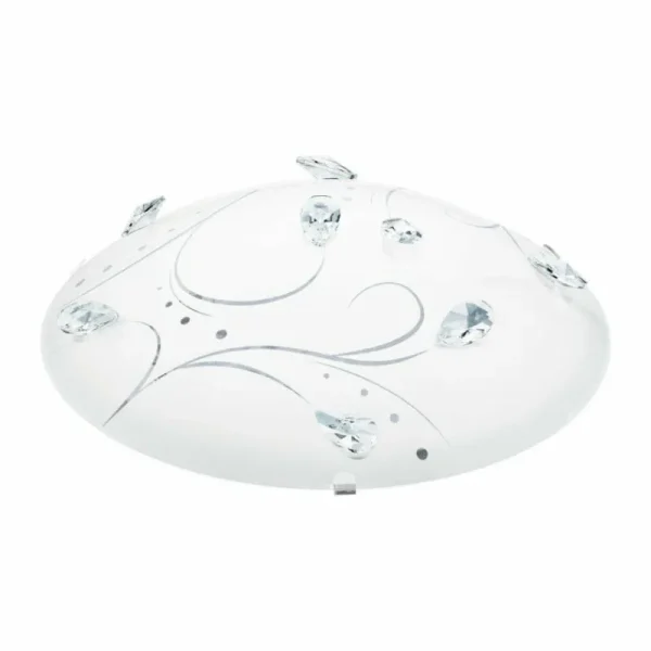 Luminaires Eglo Plafonnier Eglo SORRENTA 1 LED Blanc, 1 lumière* Lampes En Verre