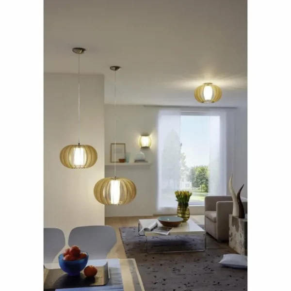 Luminaires Eglo Plafonnier Eglo STELLATO 1 Nickel mat, 1 lumière* Lampes En Verre