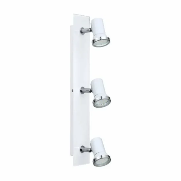 Luminaires Eglo Plafonnier Eglo TAMARA LED Chrome, Blanc, 3 lumières* Lampes En Verre